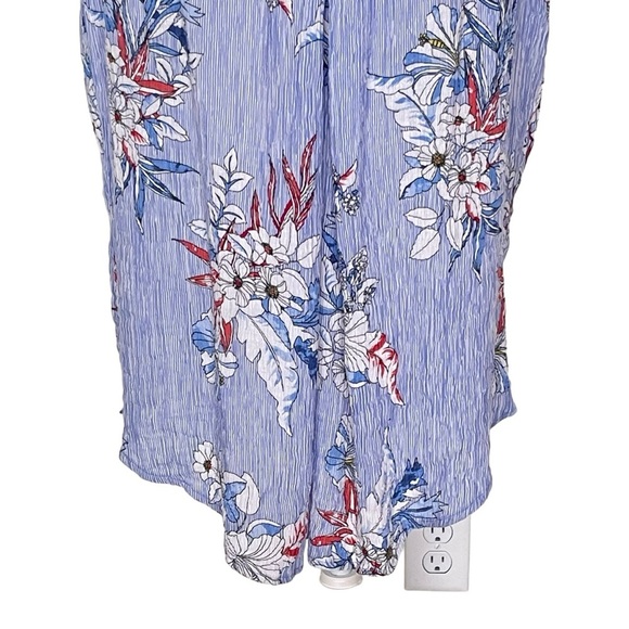 Catherines Pin Stripe Floral Sleeveless Top Shirt Women’s Plus Size 18/20 W - Picture 6 of 7